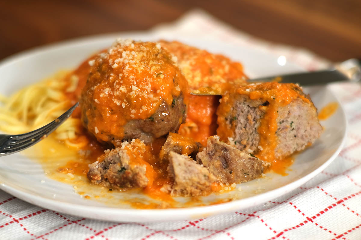 Gibsons Grassfed Meatballs and Pasta