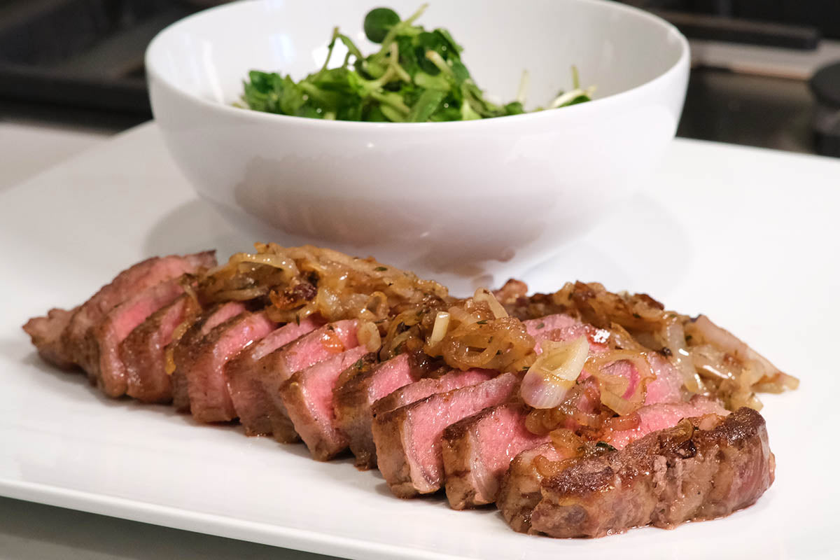 NY Strip & A Simple Salad