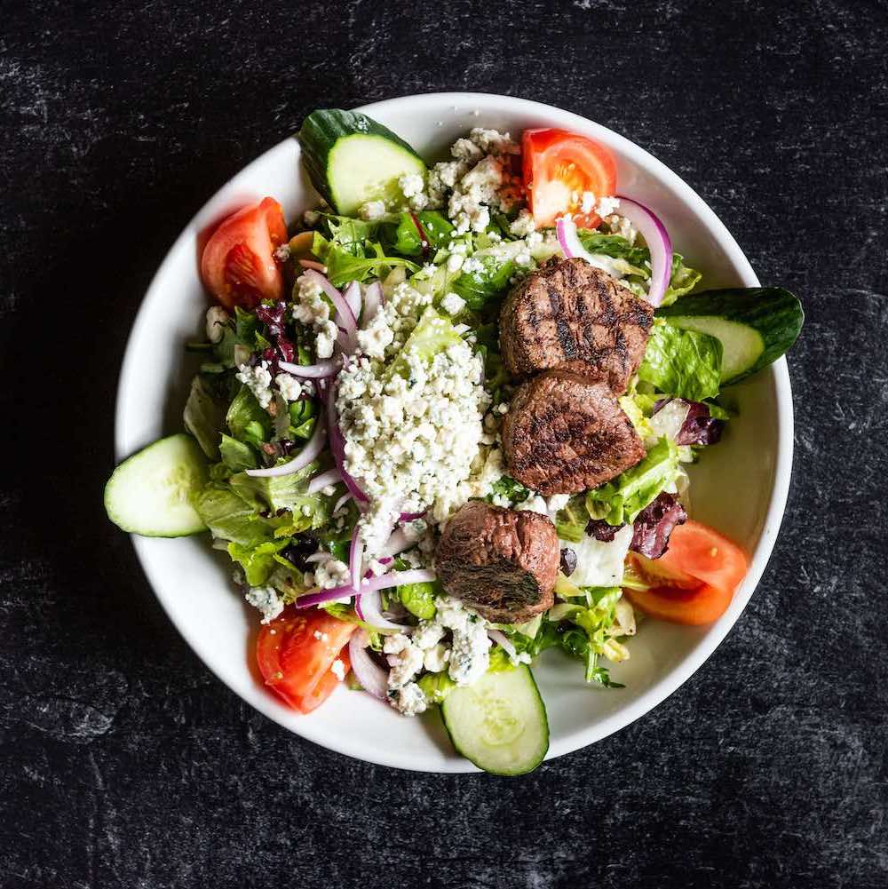 Gibsons Filet Medalians in a salad