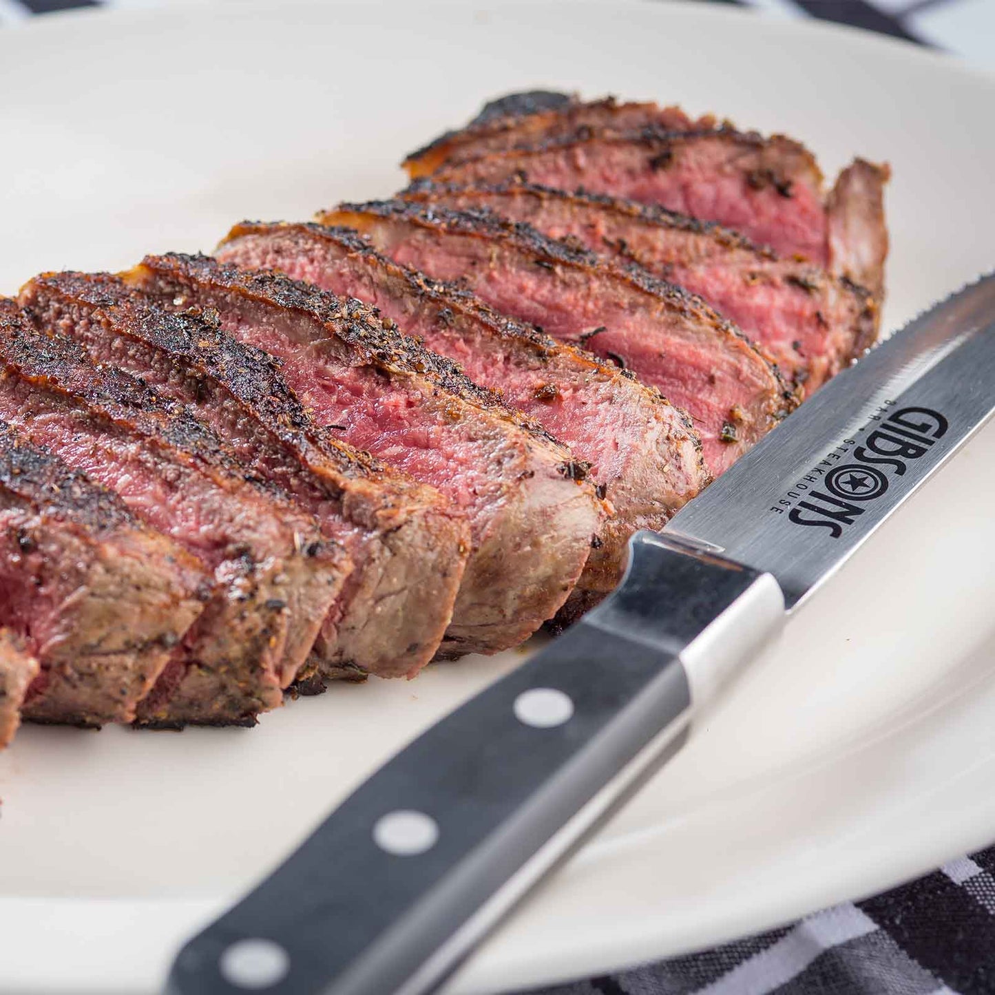 Sliced New York Strips