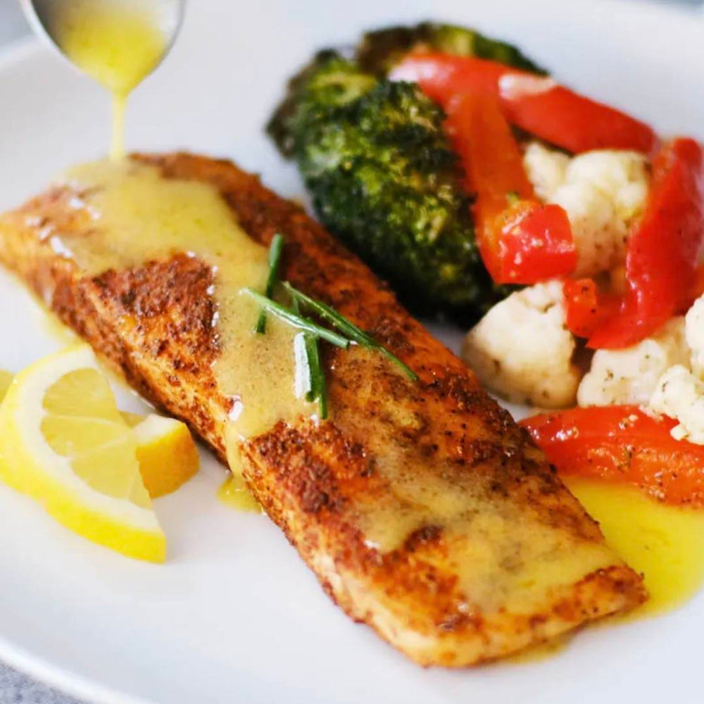 Salmon with Lemon Butter Sauce